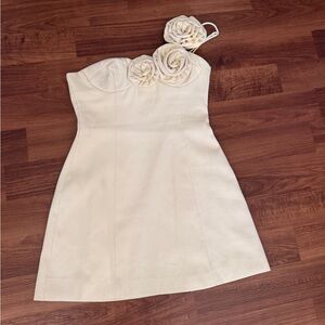 Peppermayo Cream Satin Dress